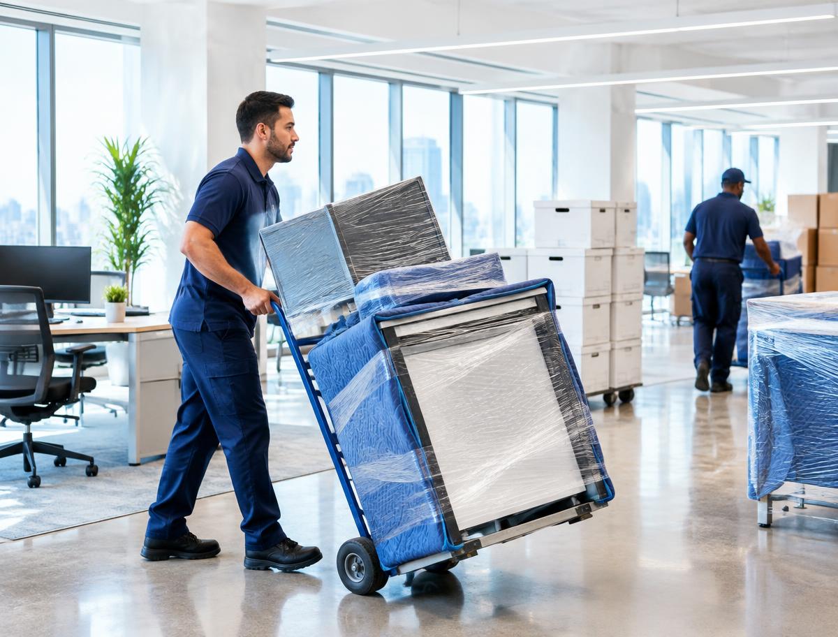 Mudanza de oficina: transporte de mobiliario y equipos